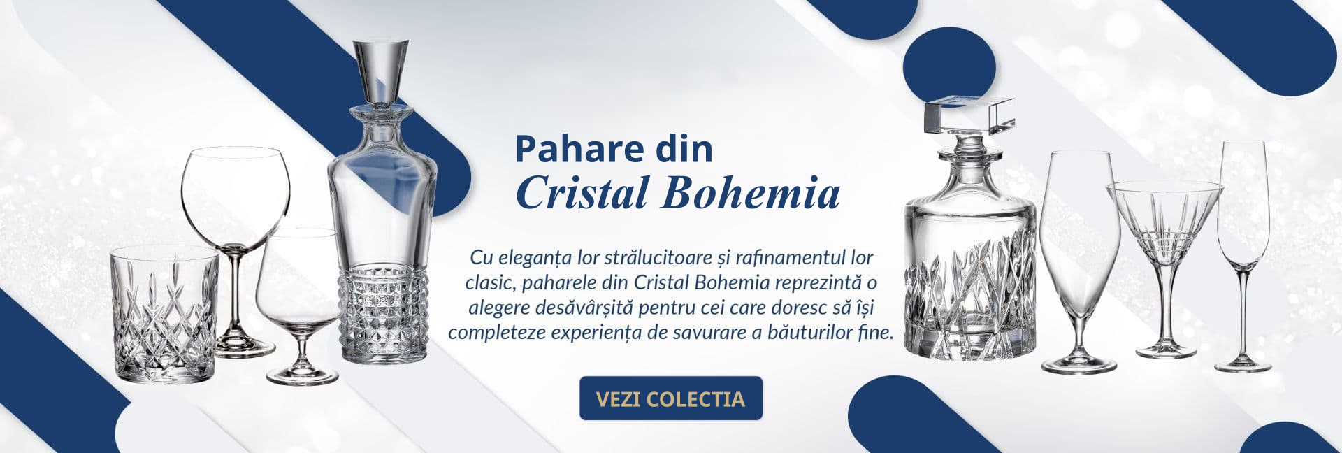 Cele mai frumoase Pahare din cristal Bohemia autentic banner