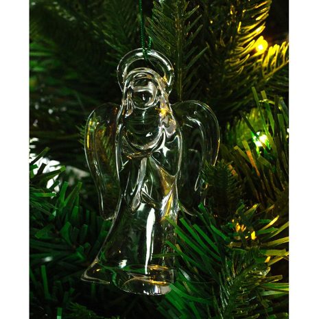 Figurina Ingeras Cristal Bohemia 9.6 cm Ornament de Brad