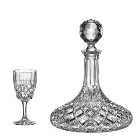 Set 6 Pahare Vin cu Sticla Cristal Bohemia Angela Set 6 Pahare Vin cu Sticla Cristal Bohemia Angela