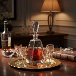 Set 6 Pahare Aperitiv cu Sticla Cristal Bohemia Brilliancy