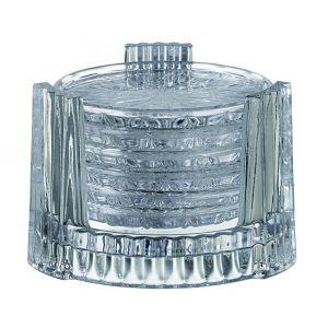 Set Suport Pahare si Sticla din Cristal Bohemia