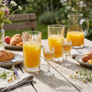 Set 12 Pahare Apa si Aperitiv din Cristal Bohemia Angela