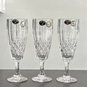 Set 12 Pahare Sampanie Cristal Bohemia Angela 160 ml