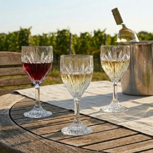 Set 12 Pahare Vin din Cristal Bohemia Elise