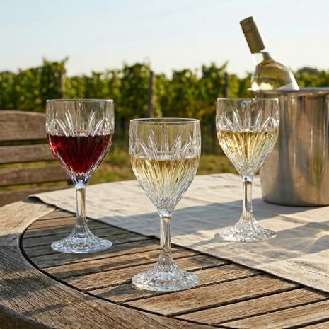 Set 12 Pahare Vin din Cristal Bohemia Elise