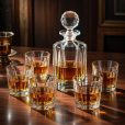 Set 12 Pahare Whisky cu Sticla Cristal Bohemia Victoria
