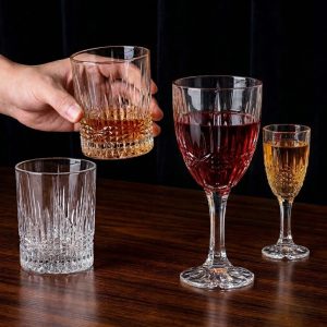 Set 18 Pahare Vin Whisky Shot din Cristal Bohemia Vibes