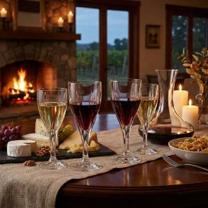 Set 18 Pahare Vin din Cristal Bohemia Victoria