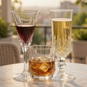 Set 18 Pahare Vin Sampanie Whisky Cristal Bohemia Soho