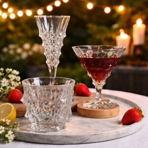 Set 18 Pahare Whisky Sampanie Cocktail Cristal Bohemia Fortune