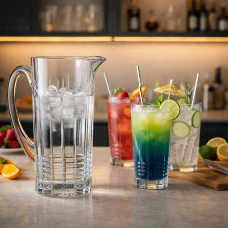 Set 6 Pahare Apa cu Carafa Bohemia Pinna