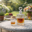 Set 6 Pahare Whisky cu Sticla Cristal Bohemia Alexandra