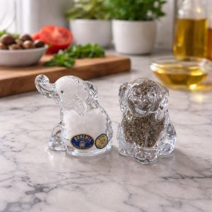 Set Solnite din Cristal Bohemia Elefant 7 cm