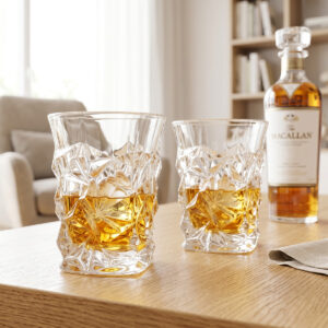 Set 6 Pahare Whisky din Cristal Bohemia Glacier 190 ml