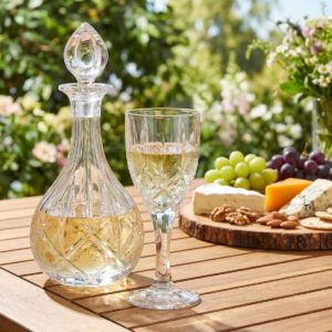 Set 6 Pahare Vin Alb cu Sticla Cristal Bohemia Sheffield