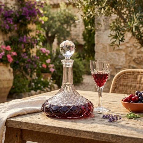 Set 6 Pahare Vin Rosu cu Decantor Cristal Bohemia Brixton