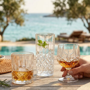 Set 18 Pahare Whisky Apa si Coniac Cristal Bohemia Sheffield