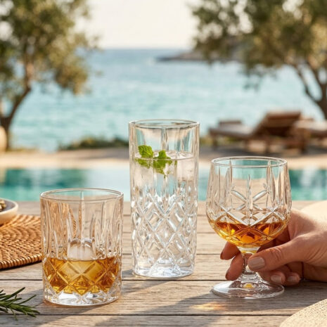 Set 18 Pahare Whisky Apa si Coniac Cristal Bohemia Sheffield