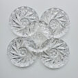 Set 6 Suporturi Pahare din Cristal Bohemia de 9 cm