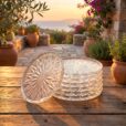 Set Suport Pahare din Cristal Bohemia 6 bucati de 10 cm