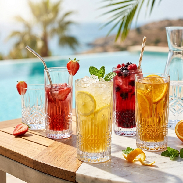 Pahare pentru apa, limonda din cristal Bohemia autentic
