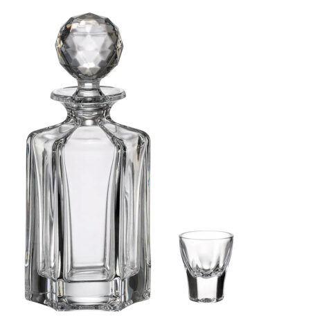 Set 6 Pahare Aperitiv cu Decantor Cristal Bohemia Victoria 1 Set 6 Pahare Aperitiv cu Decantor Cristal Bohemia Victoria