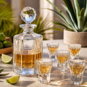 Set 6 Pahare Aperitiv cu Decantor Cristal Bohemia Victoria