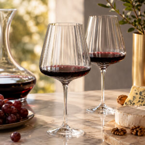 Set 6 Pahare de Vin Rosu Bohemia Corvus Optic 360 ml