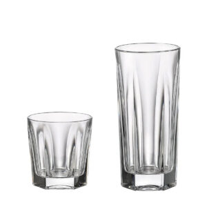 Set 12 Pahare Whisky si Apa din Cristal Bohemia Victoria