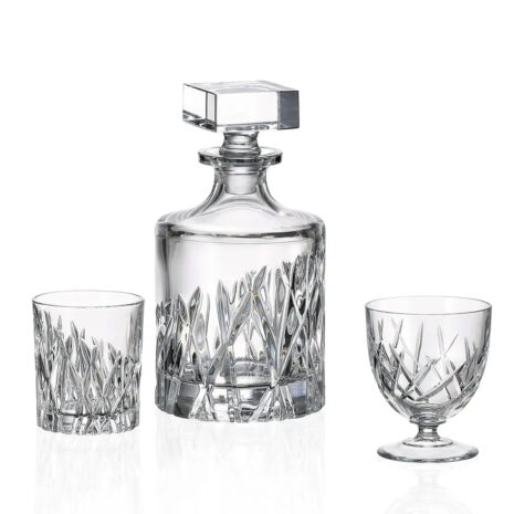 Set 12 Pahare Whisky si Vin Cristal Bohemia cu Decantor Wicker Set 12 Pahare Whisky si Vin Cristal Bohemia cu Decantor Wicker