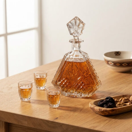 Set 12 Pahare de Tuica cu Decantor Cristal Bohemia Alexandra Set 12 Pahare de Tuica cu Decantor Cristal Bohemia Alexandra
