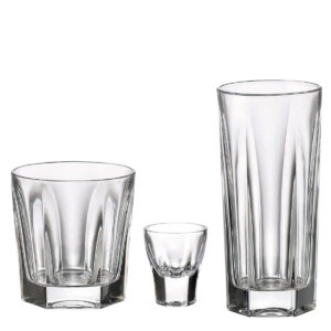 Set 18 Pahare Whisky Apa si Aperitiv Cristal Bohemia Victoria