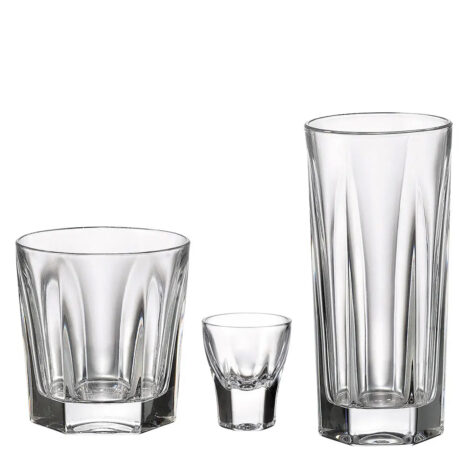 Set 18 Pahare Whisky Apa si Aperitiv Cristal Bohemia Victoria Set 18 Pahare Whisky Apa si Aperitiv Cristal Bohemia Victoria
