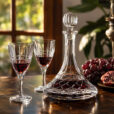 Set 4 Pahare Vin Rosu cu Decantor Cristal Bohemia Dover