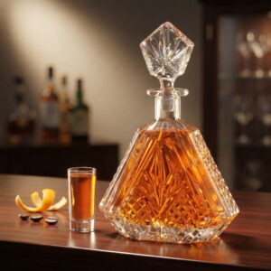 Set 6 Pahare Lichior cu Decantor din Cristal Bohemia Alexandra