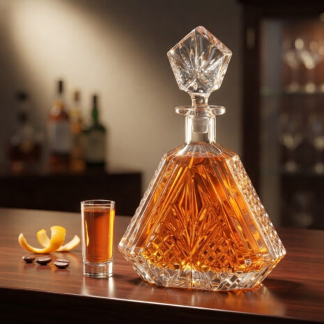 Set 6 Pahare Lichior cu Decantor din Cristal Bohemia Alexandra Set 6 Pahare Lichior cu Decantor din Cristal Bohemia Alexandra