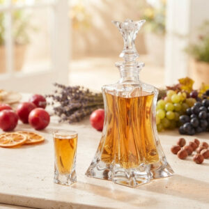 Set 6 Pahare Shot cu Decantor Bohemia Florale