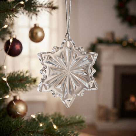 Ornament din Cristal Bohemia 8 cm Fulg de Nea Ornament din Cristal Bohemia 8 cm Fulg de Nea
