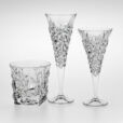 Set 18 Pahare Whisky Vin si Sampanie Cristal Bohemia Glacier