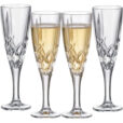 Set 4 Pahare Sampanie Cristal Bohemia Brixton 180 ml