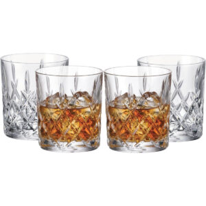 Set 4 Pahare Whisky Cristal Bohemia Brixton 320 ml