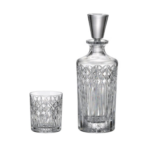 Set 6 Pahare Whisky cu Decantor Cristal Bohemia Lenas Set 6 Pahare Whisky cu Decantor Cristal Bohemia Lenas